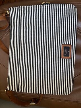 Fossil striped crossbody